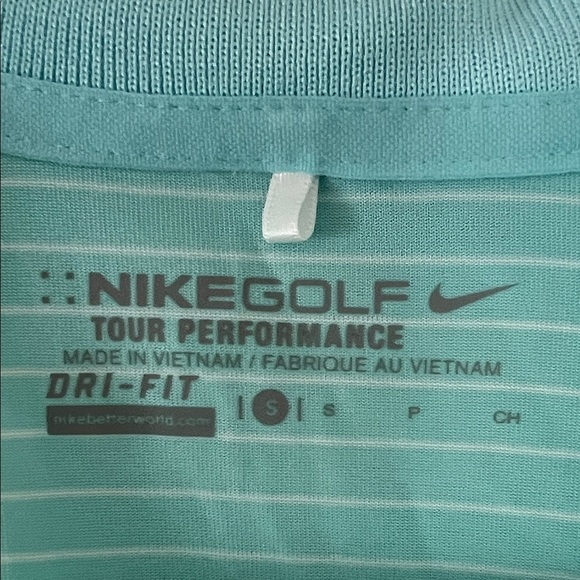 Nike Golf Dri Fit Aqua Striped Polo Shirt - Picture 2 of 4